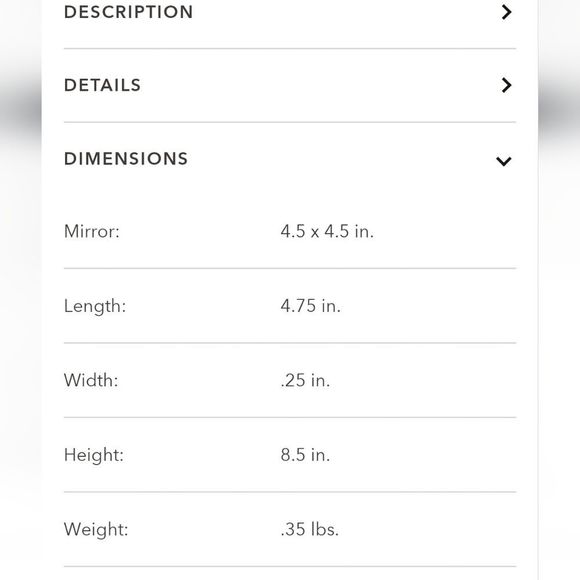 Impressions SLAYssentials Square Hand Mirror- Black - Picture 3 of 5